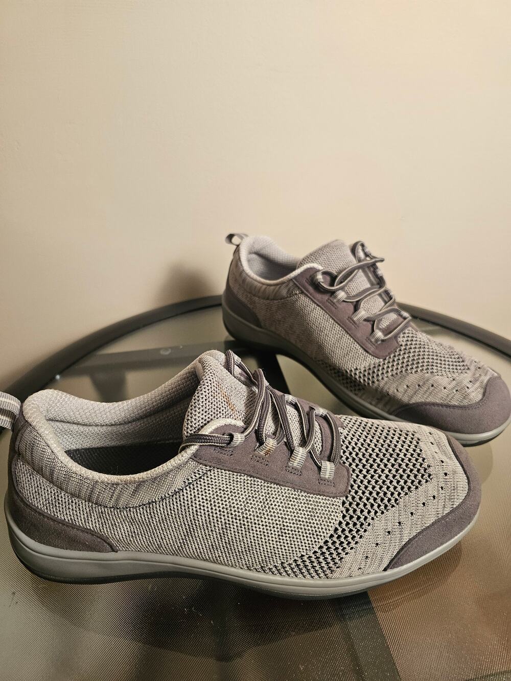 Orthofeet Palma 716 Women's Gray Stretch Knit Sneakers
